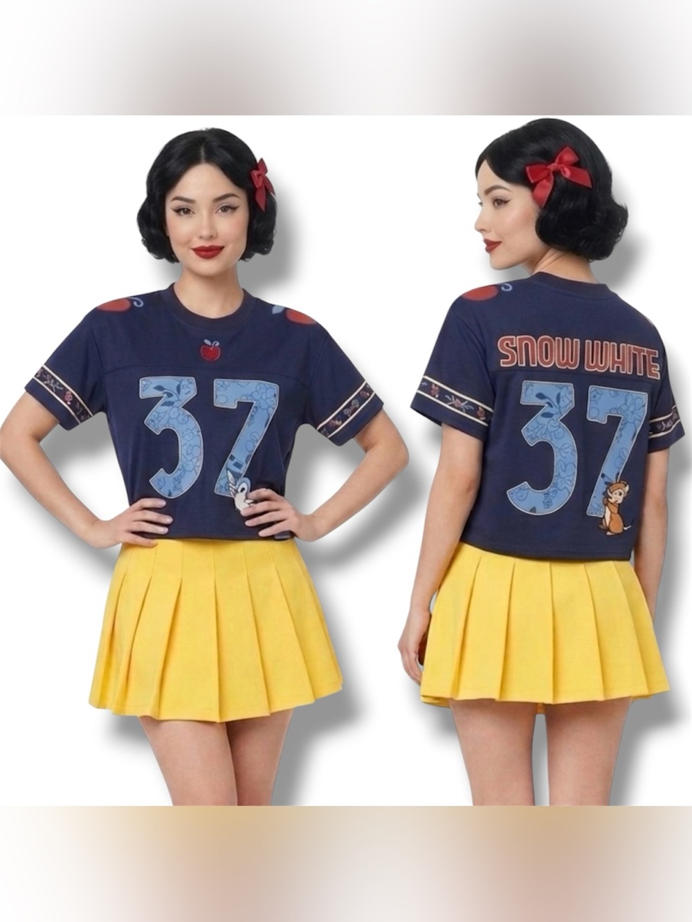 Disney Princess Snow White and The Seven Dwarfs Cropped Women's Football Jersey